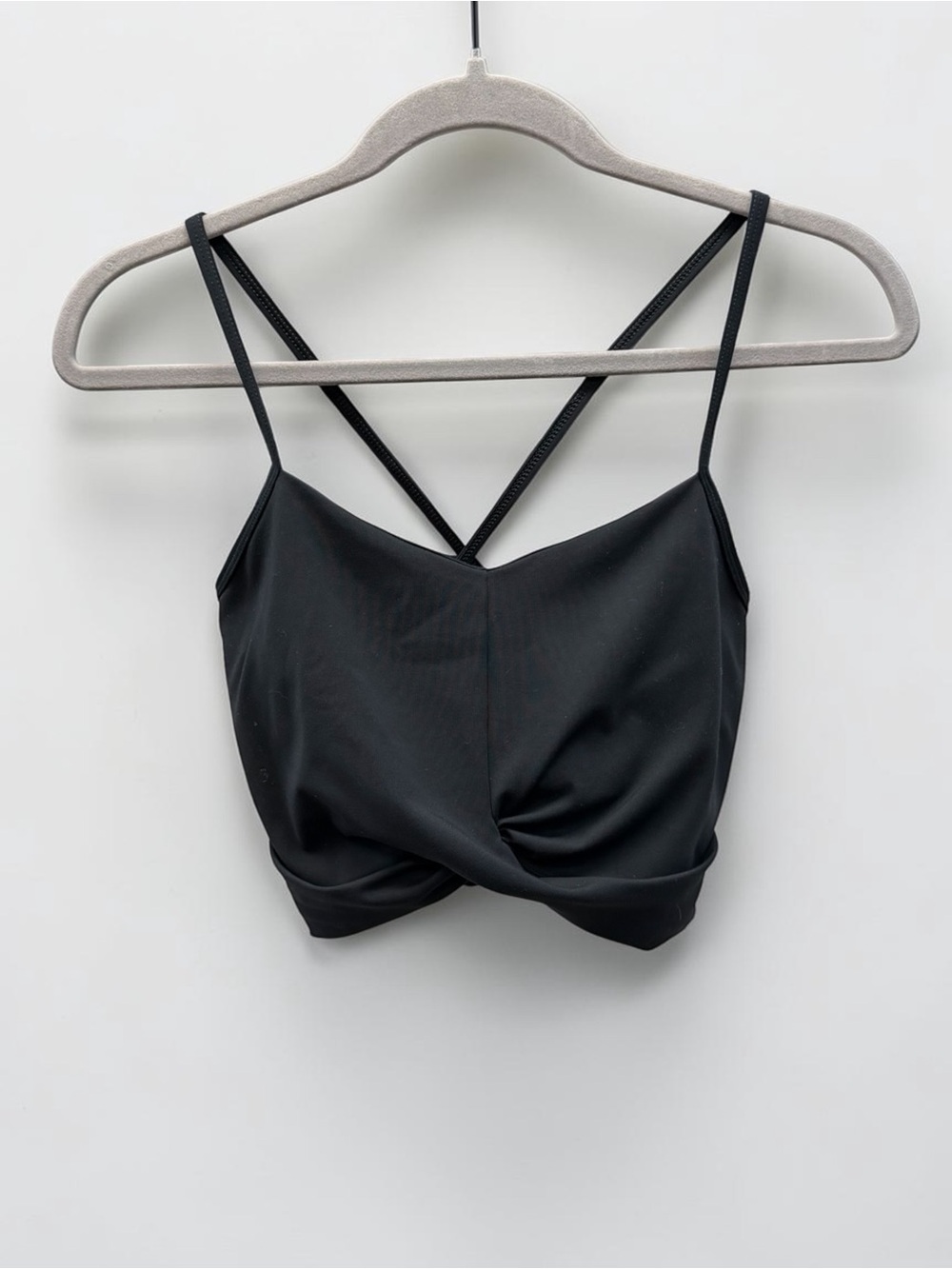 Girlfriend Collective Black Strappy Sports Bra Crop Top Size Small